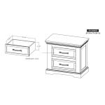 2 Drawer Nightstand - Madeira - Image 5