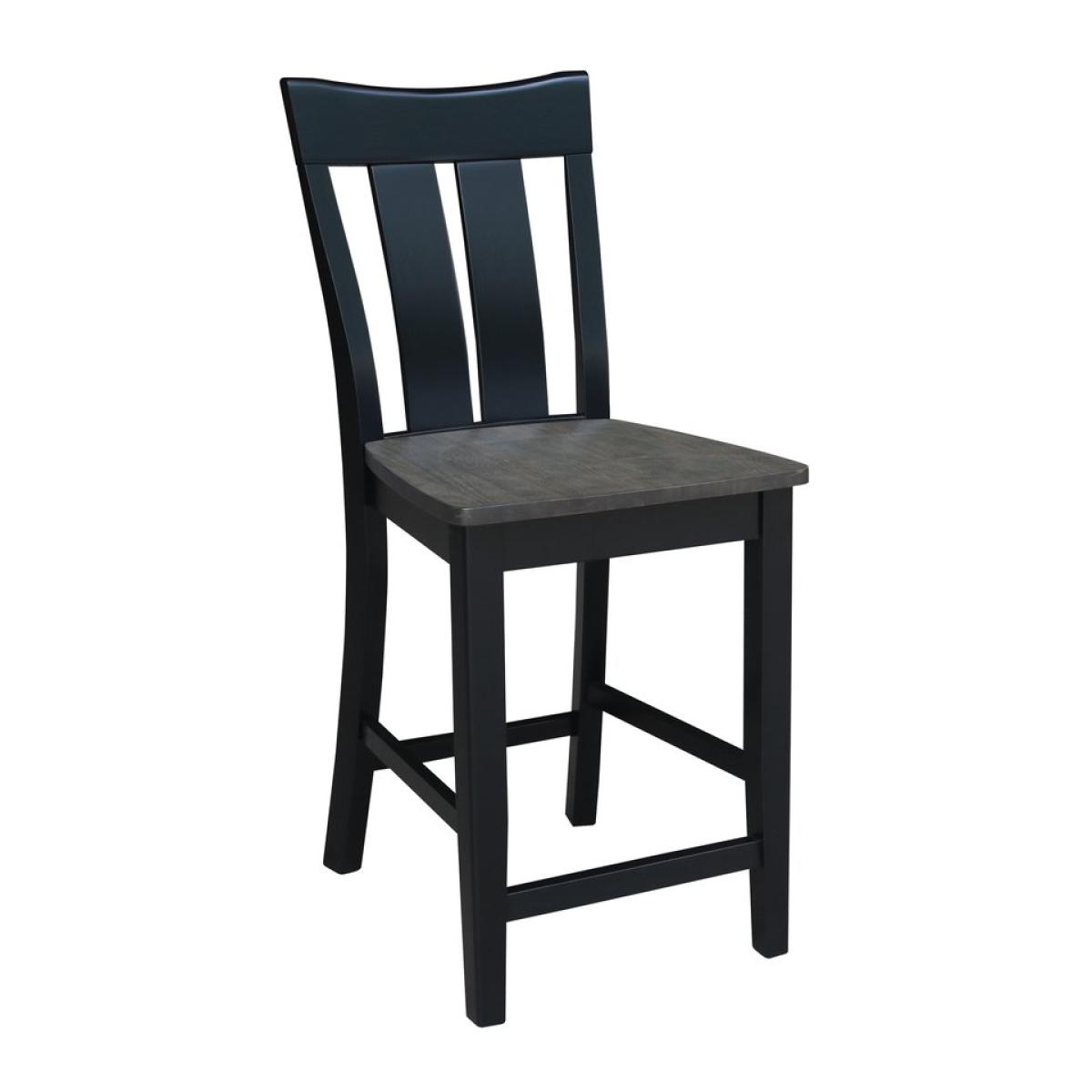 7b844d078377546e0ef10bbafc88869f Cosmopolitan Collection - 24'' Ava Stool in Coal & Black - Image 1
