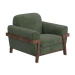 Wooden Frame & Base, Armchair - Loft Brown