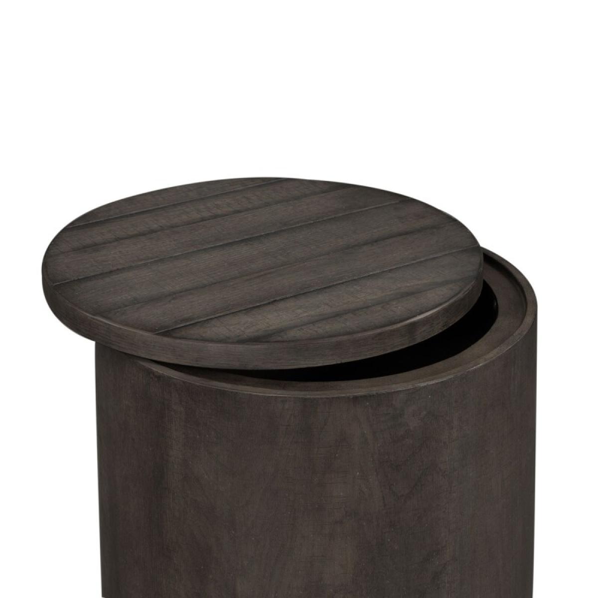 Modern Farmhouse Drum End Table - Image 4