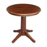 Dining Essentials - 30''H Round Table Top w/30"H Transitional Pedestal in Espresso