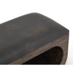 Wooden bench with a cushioned seat and open storage underneath - Balam - Image 8