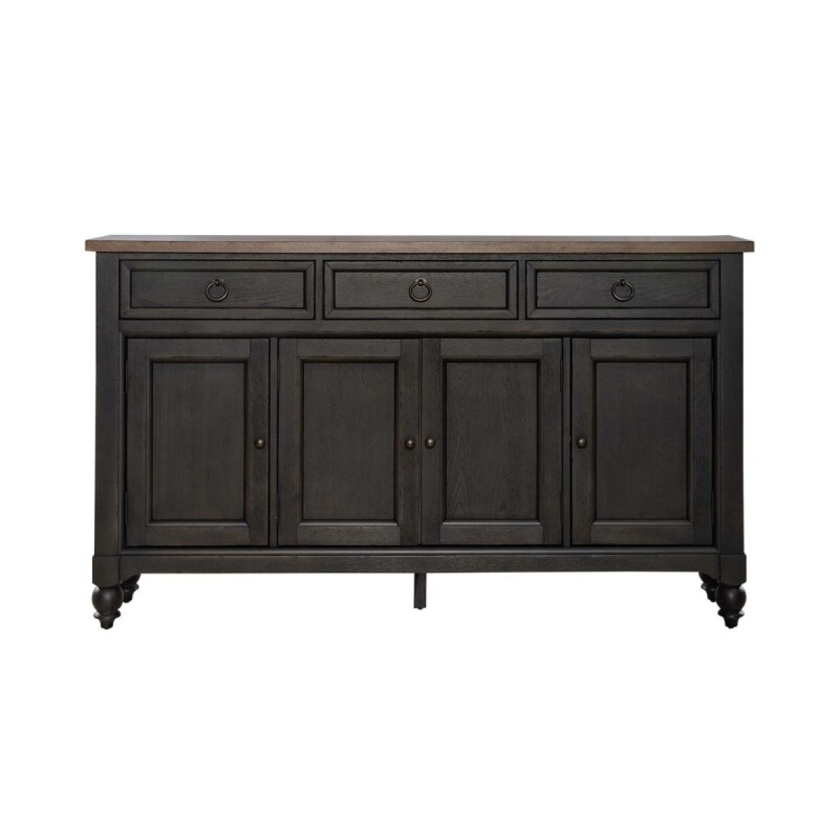 Americana Farmhouse Hall Buffet- Black - Image 3