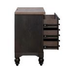 Americana Farmhouse Bedside Chest w/ Charging Station - Black - Image 10
