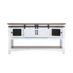 2 Sliding Doors 2 Metal Mesh Doors Sofa Table - Pueblo - Image 6