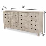 Wooden Weave 4-door Credenza, Soft Close Doors - Image 11