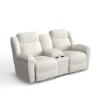 Joel Power Reclining Loveseat W/ Headrest, Lumbar & Console