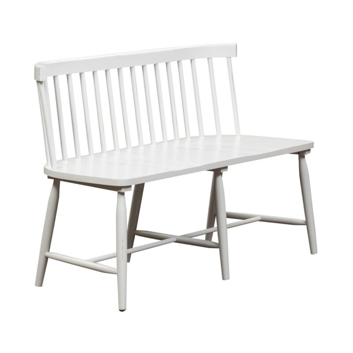 Spindle Back Dining Bench - White (RTA) - Image 3