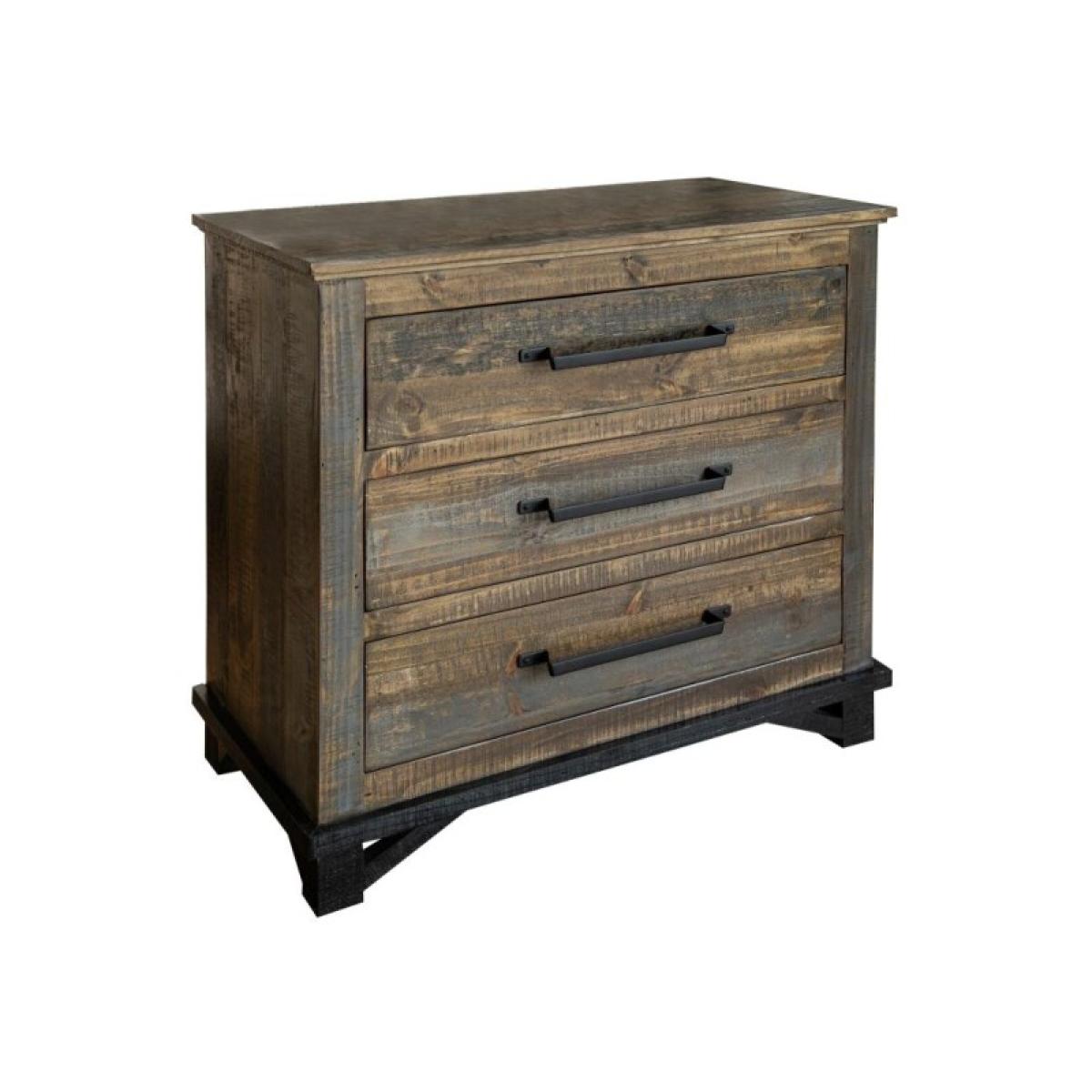 Loft Brown 3 Drawer Chest - Image 2