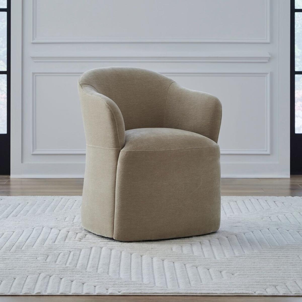 Accent Dining Chair w/ Casters - Wicker - Image 2