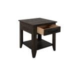 1 Drawer, 1 Shelf, End Table - Teak - Image 4