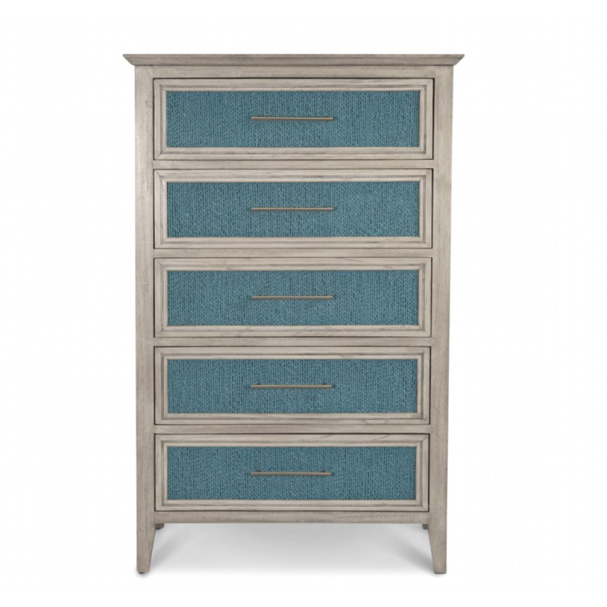 Ocean Isles 5 Drawer Woven Chest - Image 3
