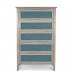 Ocean Isles 5 Drawer Woven Chest - Image 3
