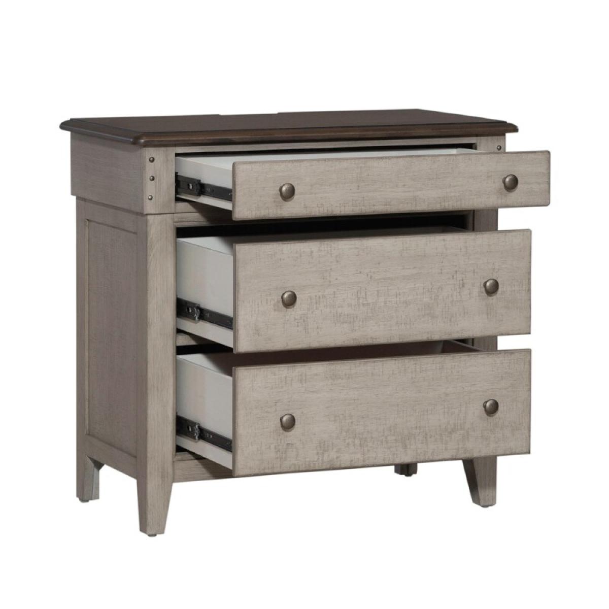 Ivy Hollow 3 Drawer Bedside Chest w/ Charging Station - Image 8
