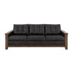 Wooden Frame, Upholstered Sofa - Walnut - Image 3