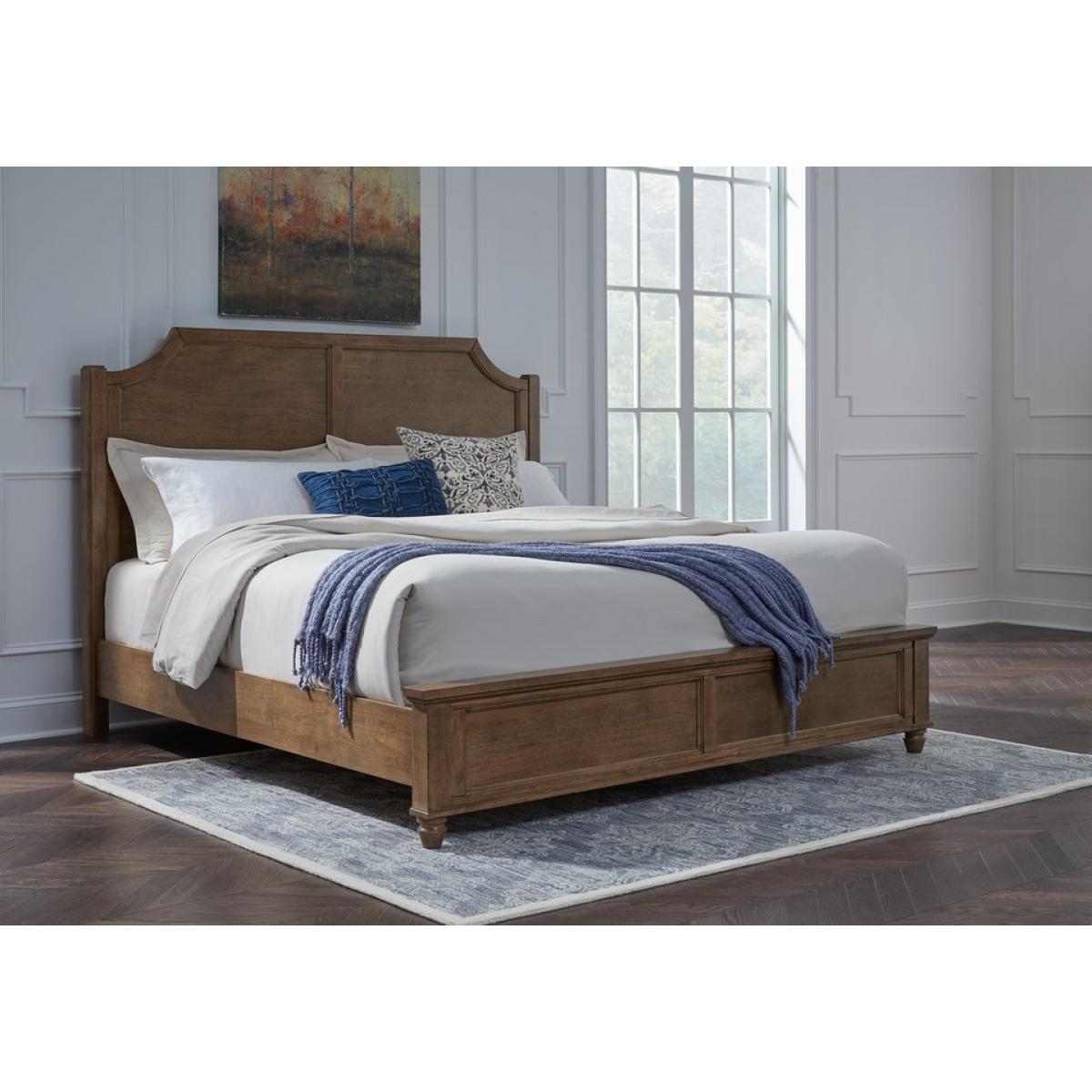 Vista Bedroom - The Vista Bed: Available in K, Q, and Tw in Hickory - BD140-1502KF - Image 2