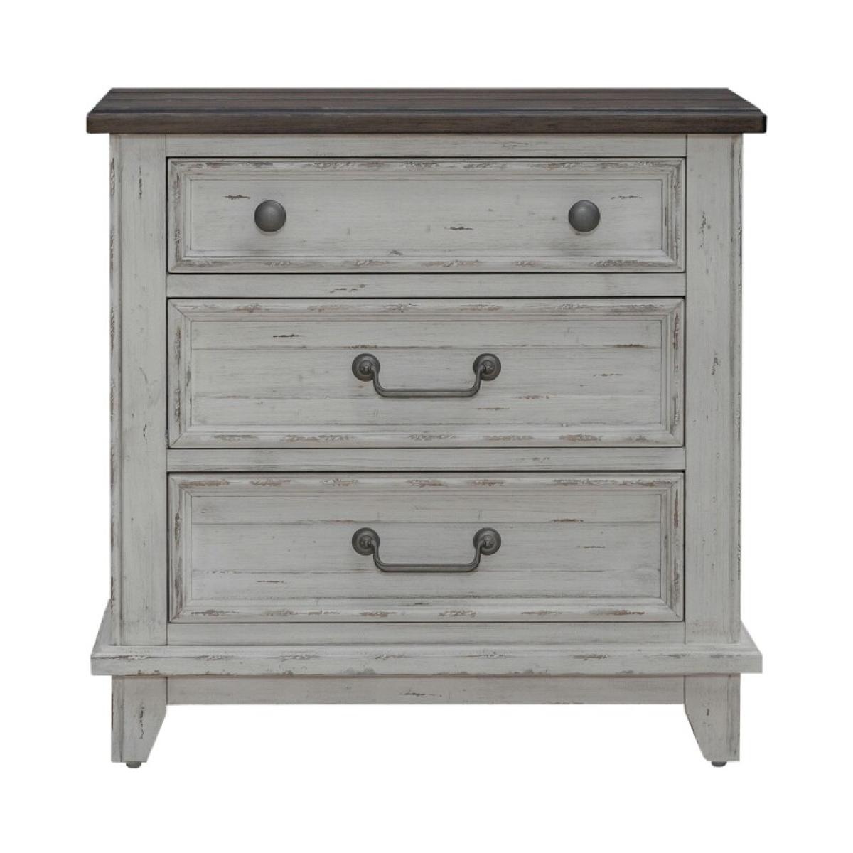 River Place 3 Drawer Nightstand w/ Charging Station - Image 4
