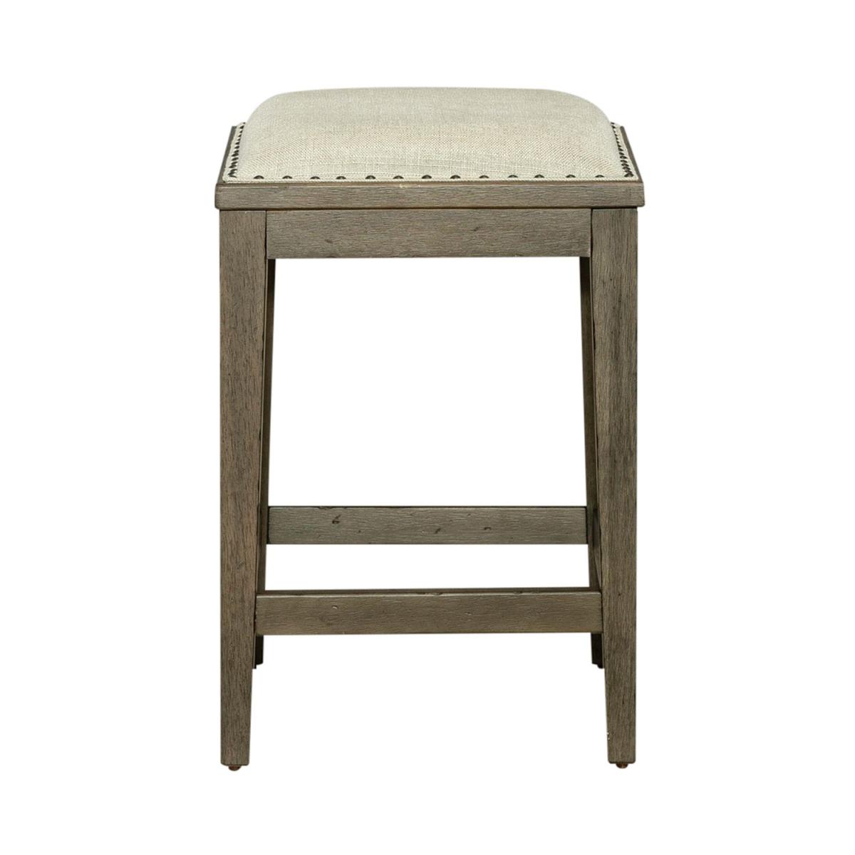Americana Farmhouse Uph Console Stool - Image 4