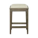 Americana Farmhouse Uph Console Stool - Image 4