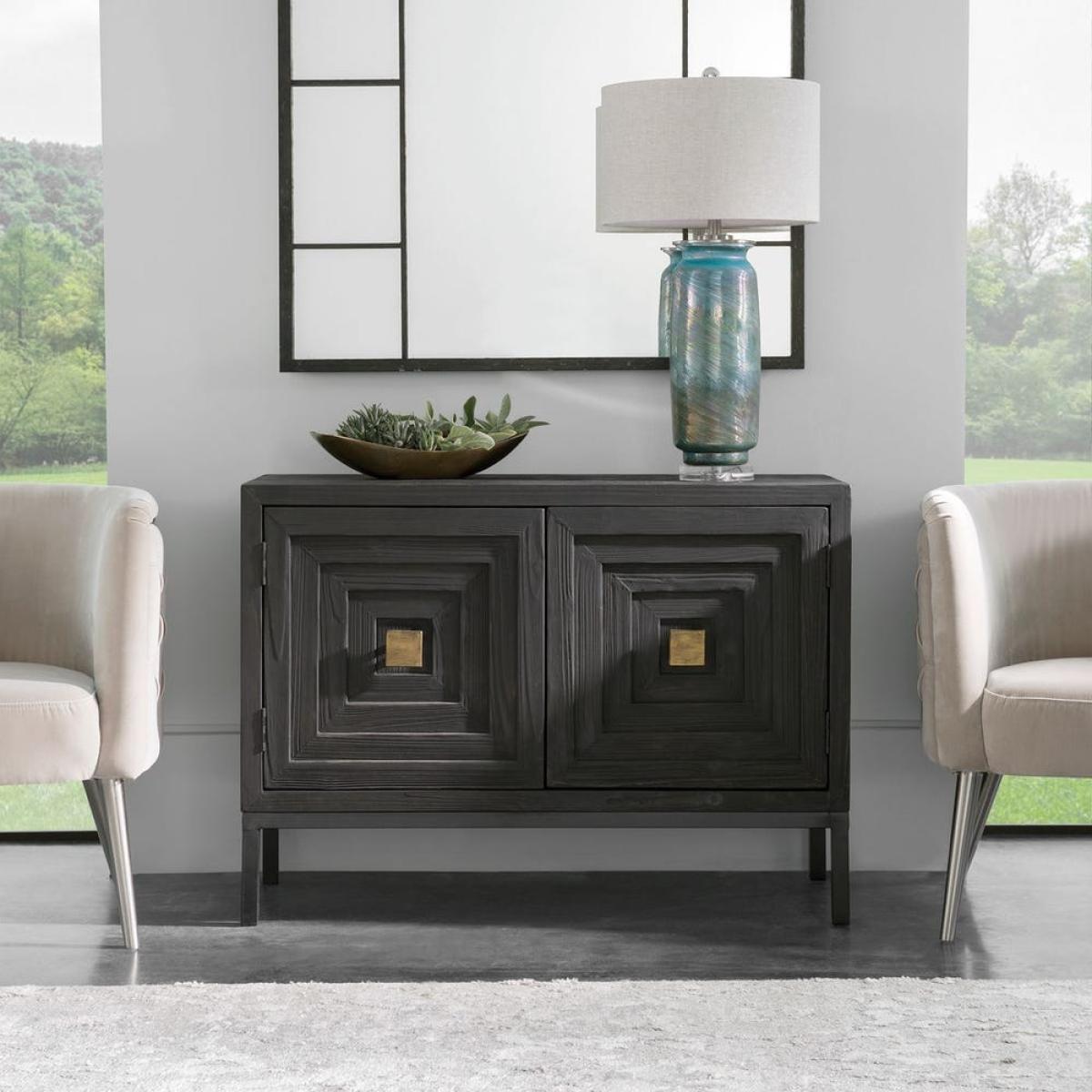 Aiken 2 Door Cabinet, Black - Image 5