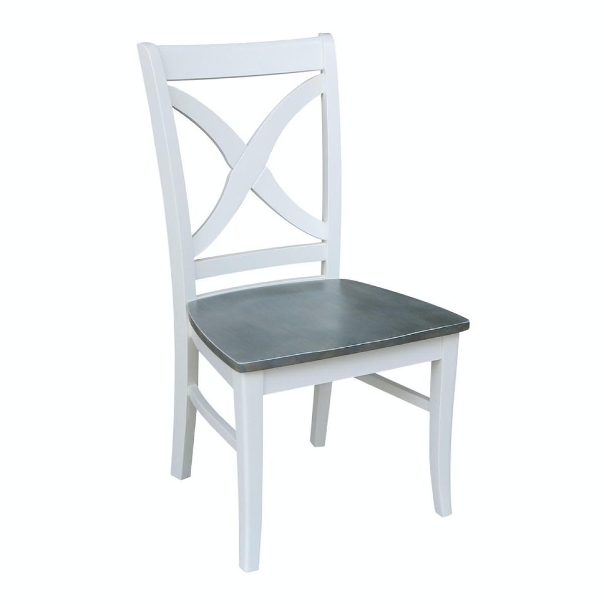Cosmopolitan Collection - Salerno Chair in Heather Gray & White - Image 2