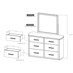 Balam 6 Drawer, Dresser - Image 6