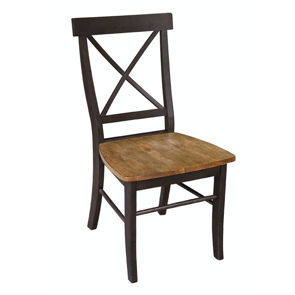 Dinning Essentials - X-Back Chair in Hickory & Coal - Image 2