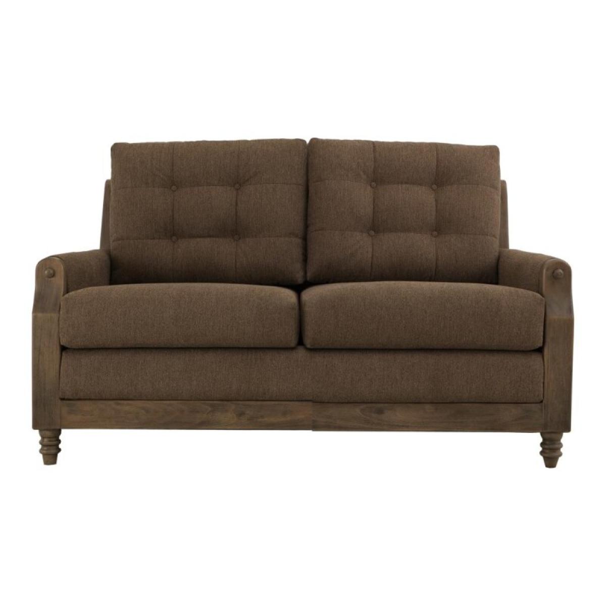 Wooden Frame, Upholstered Loveseat - Xel-Ha II - Image 3