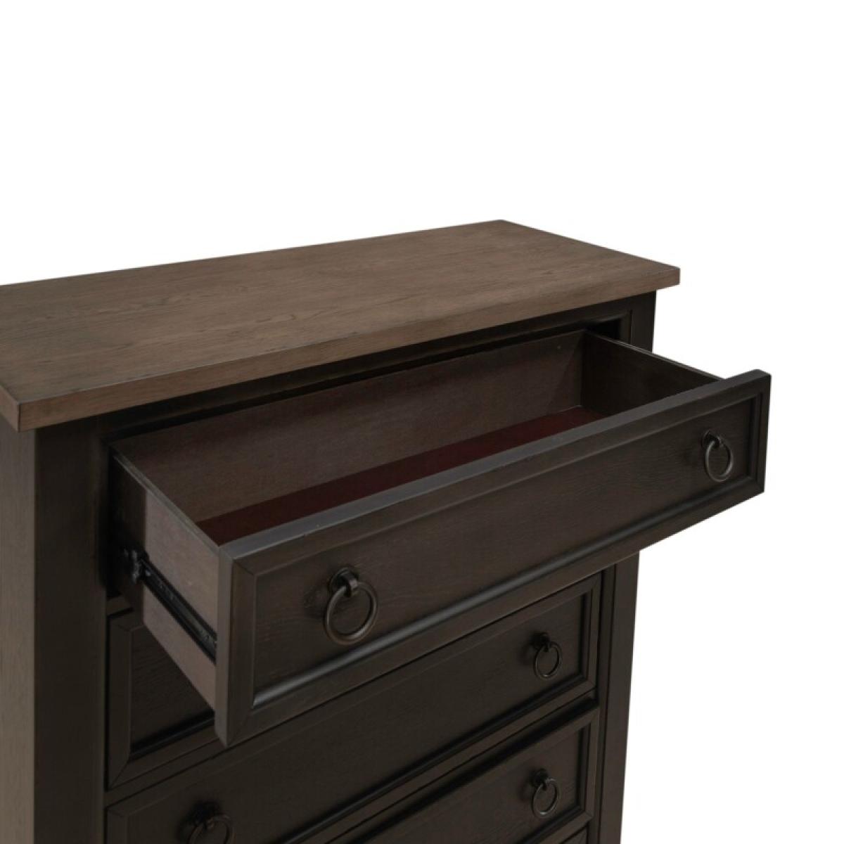 Americana Farmhouse 5 Drawer Chest - Black - Image 11