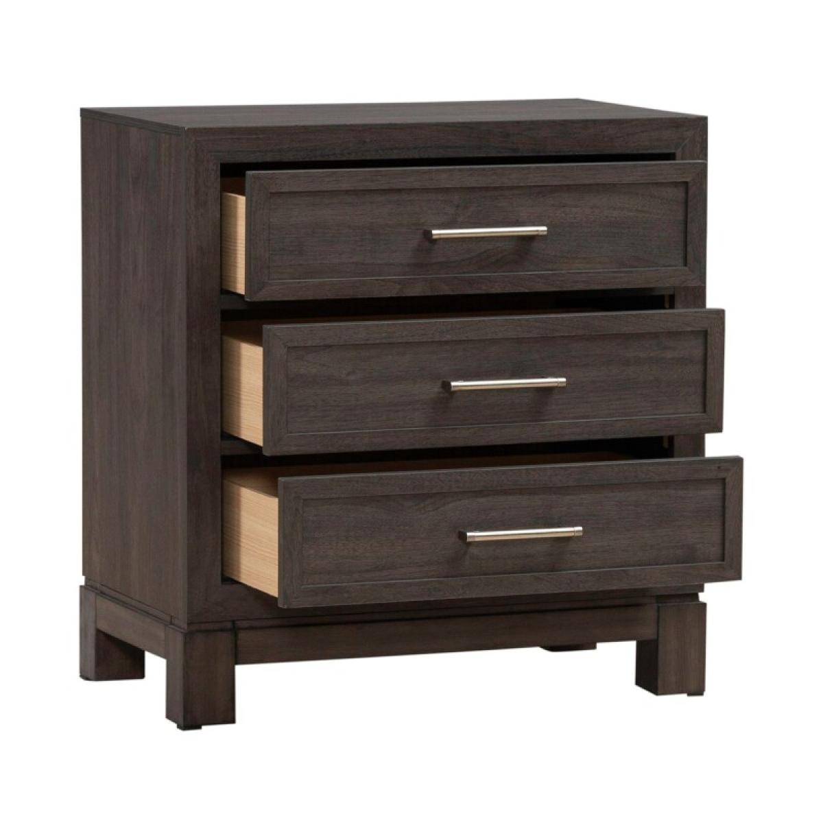 Modern Edge Nightstand w/ Charging Station - Image 8
