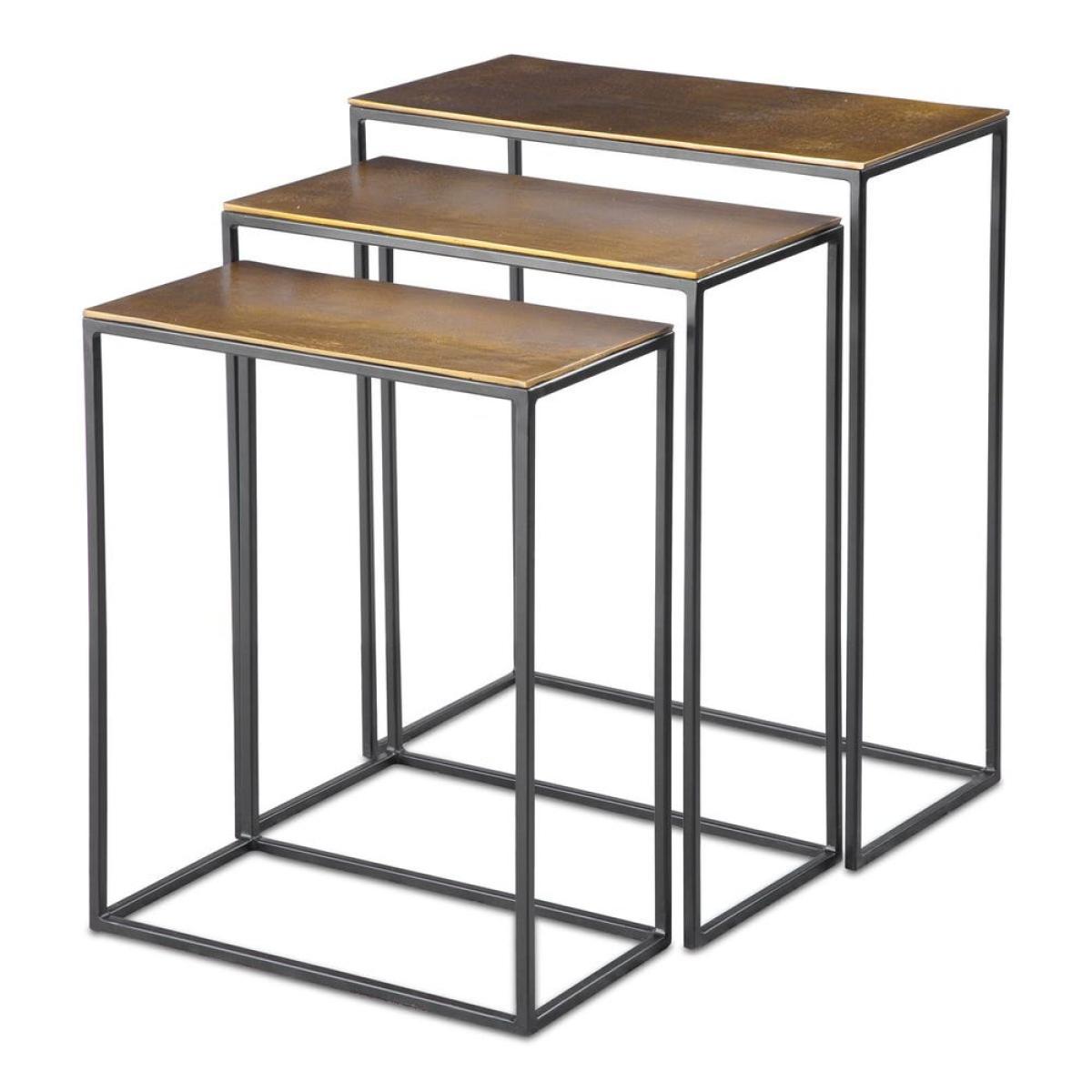 8240c34a1a0b523c6c5ff54ec30f3afb Coreene Nesting Tables, Gold, S/3 - Image 1