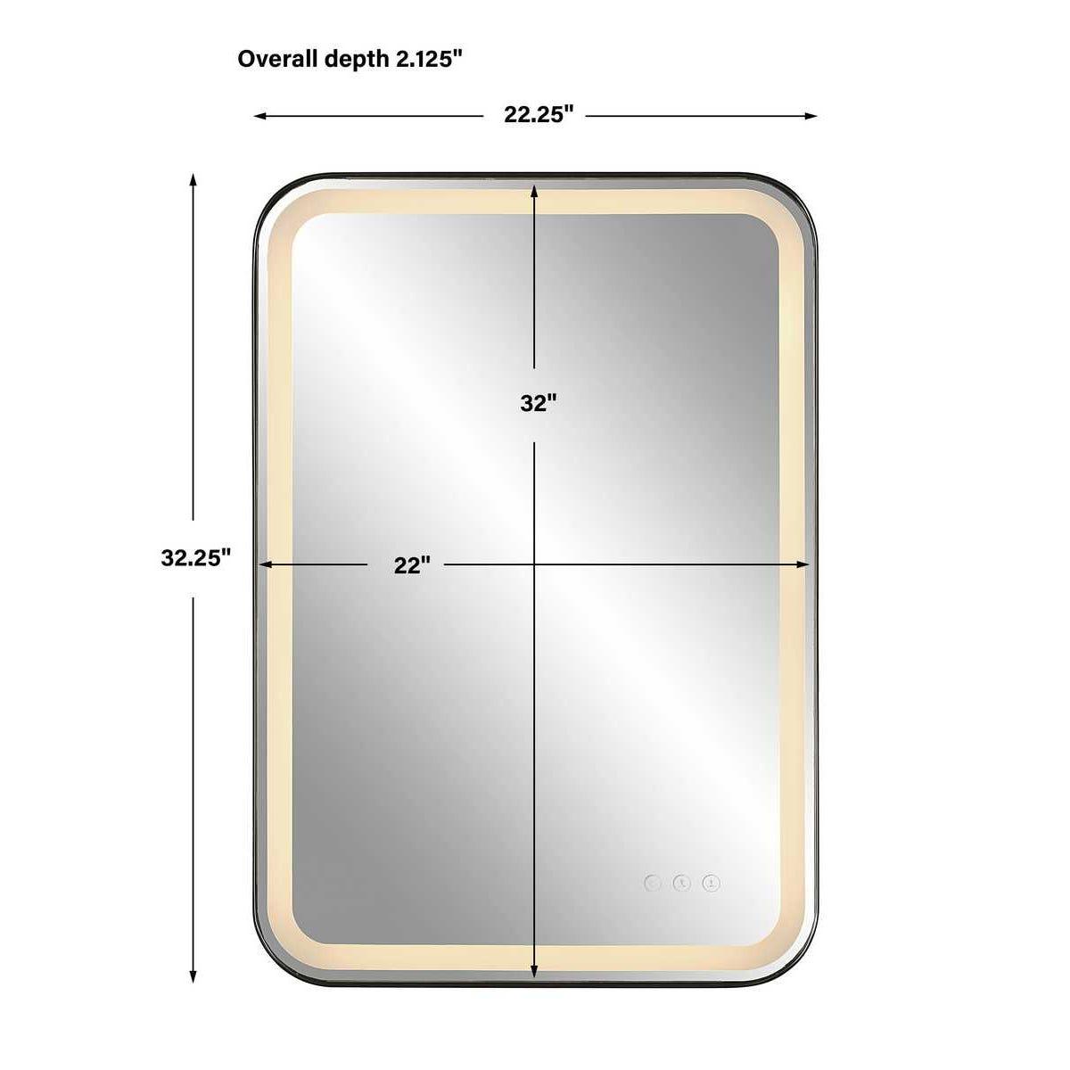 Crofton Lighted Vanity Mirror, Black - Image 11