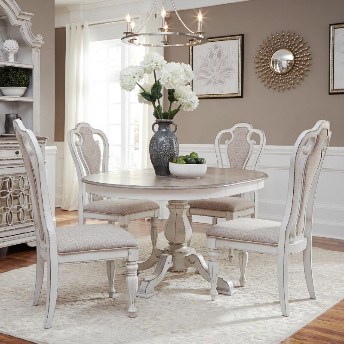 Magnolia Manor Opt 5 Piece Pedestal Table Set - Image 2
