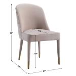 Brie Armless Chair, Champagne, 2 Per Box, Priced Each - Image 11