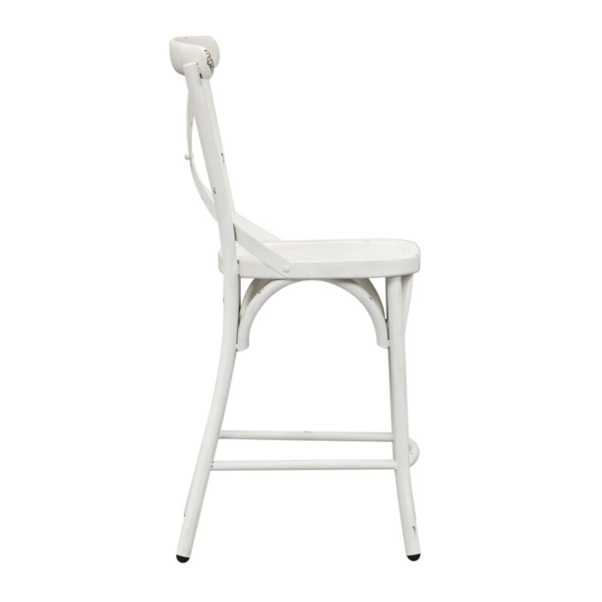 X Back Counter Chair - Antique White - Image 5
