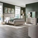 Modern Play Queen Panel Bed, Dresser & Mirror, Chest