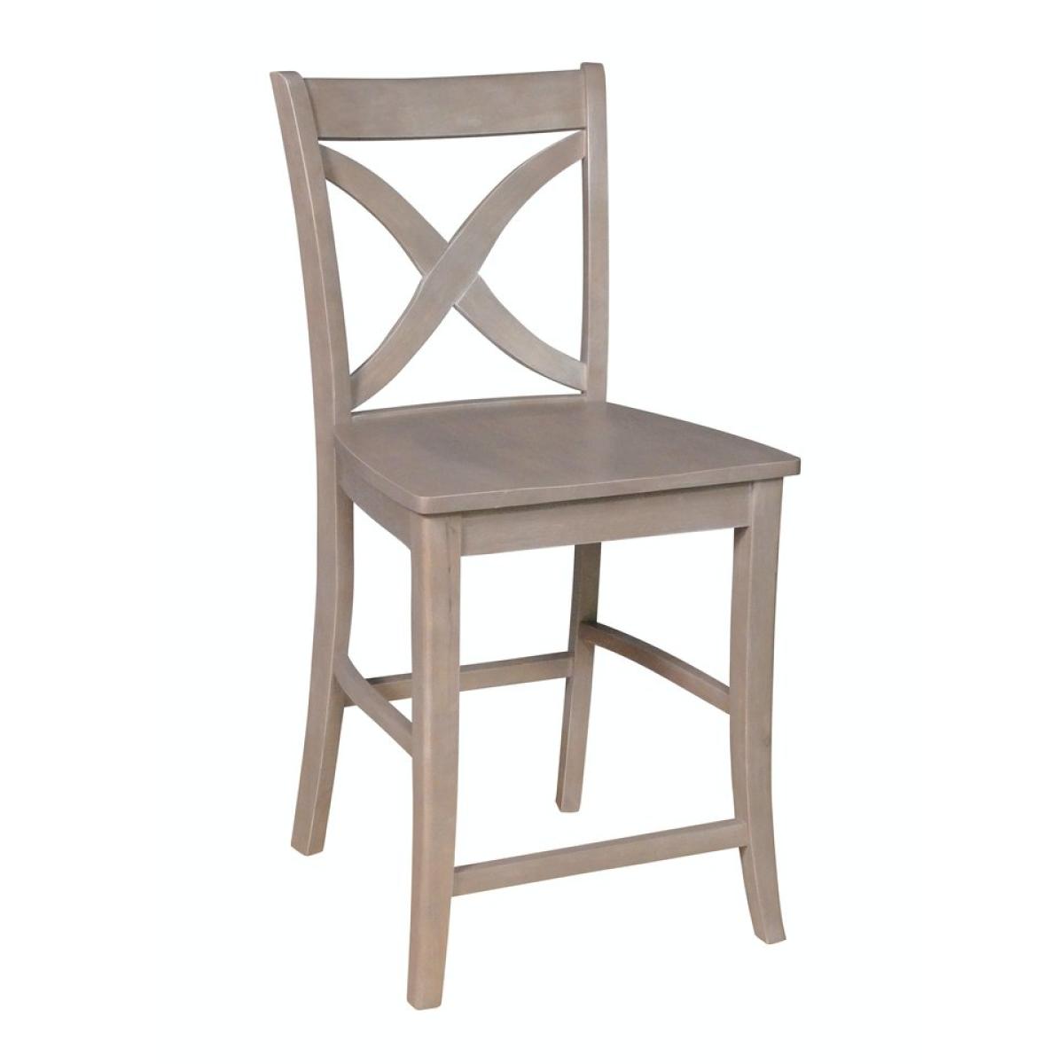84024066f39cb0847c939796d354020c Cosmopolitan Collection - 24" Salerno Stool in Taupe Gray - Image 1