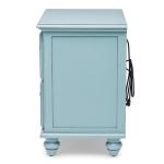 Monaco Bleu 2 Drawer Electrified Nightstand - Image 8