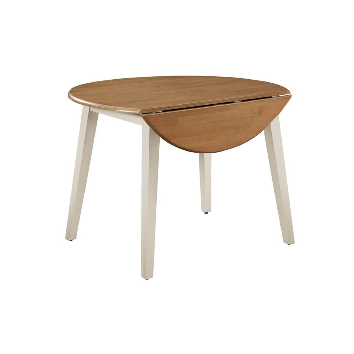 Dining Essentials - 42" Dropleaf Leg Table in Hickory and Shell - Image 2
