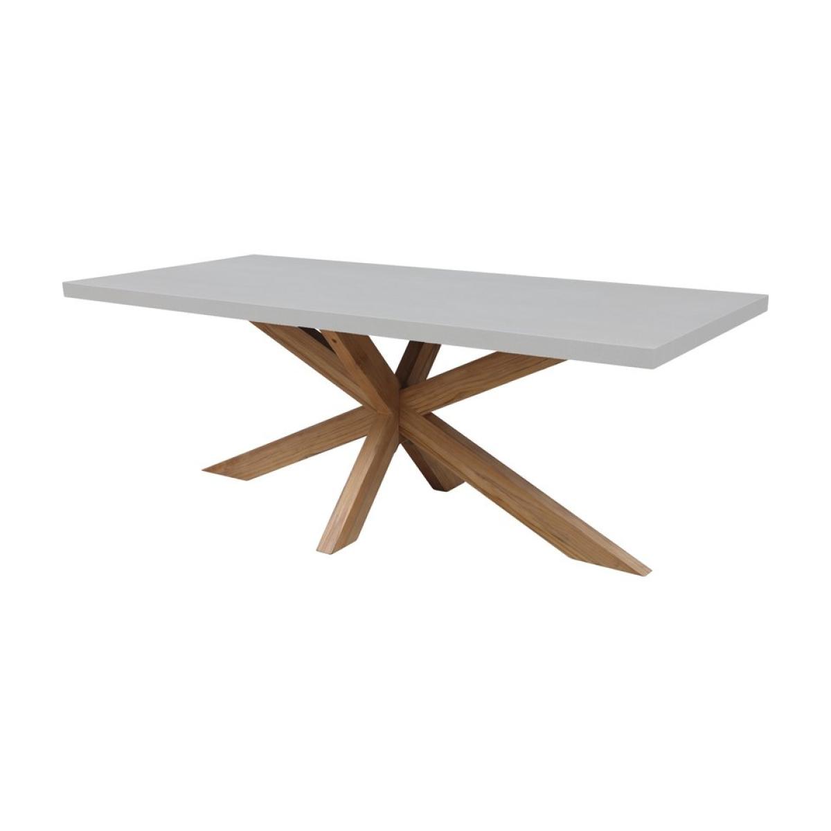 PARKS: Outdoor Living - White Rectangular Table Top w/ Teak Leg Base - ODT-38037 - Image 2