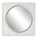 Cyprus Square Mirror, White