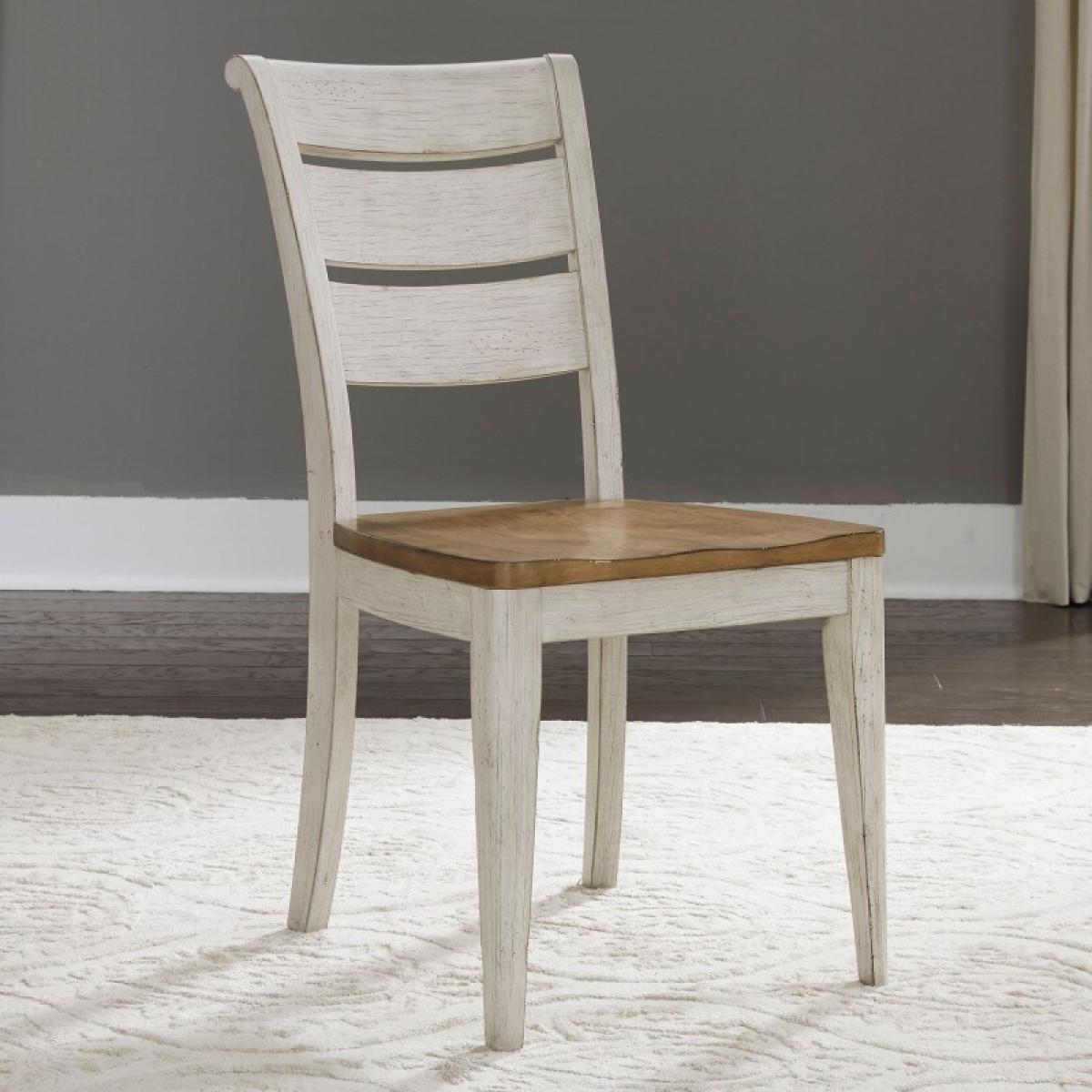 Farmhouse Reimagined Ladder Back Side Chair (RTA) - Image 2