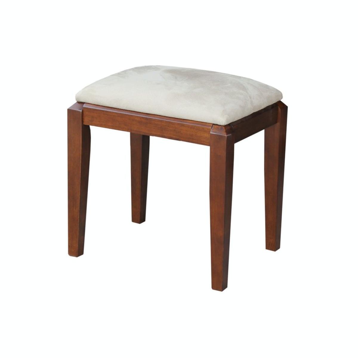 857578e5aaecff3a23ecf0eb5d7f5fb2 Tykes Collection- Upholstered Vanity Bench in Espresso - Image 1