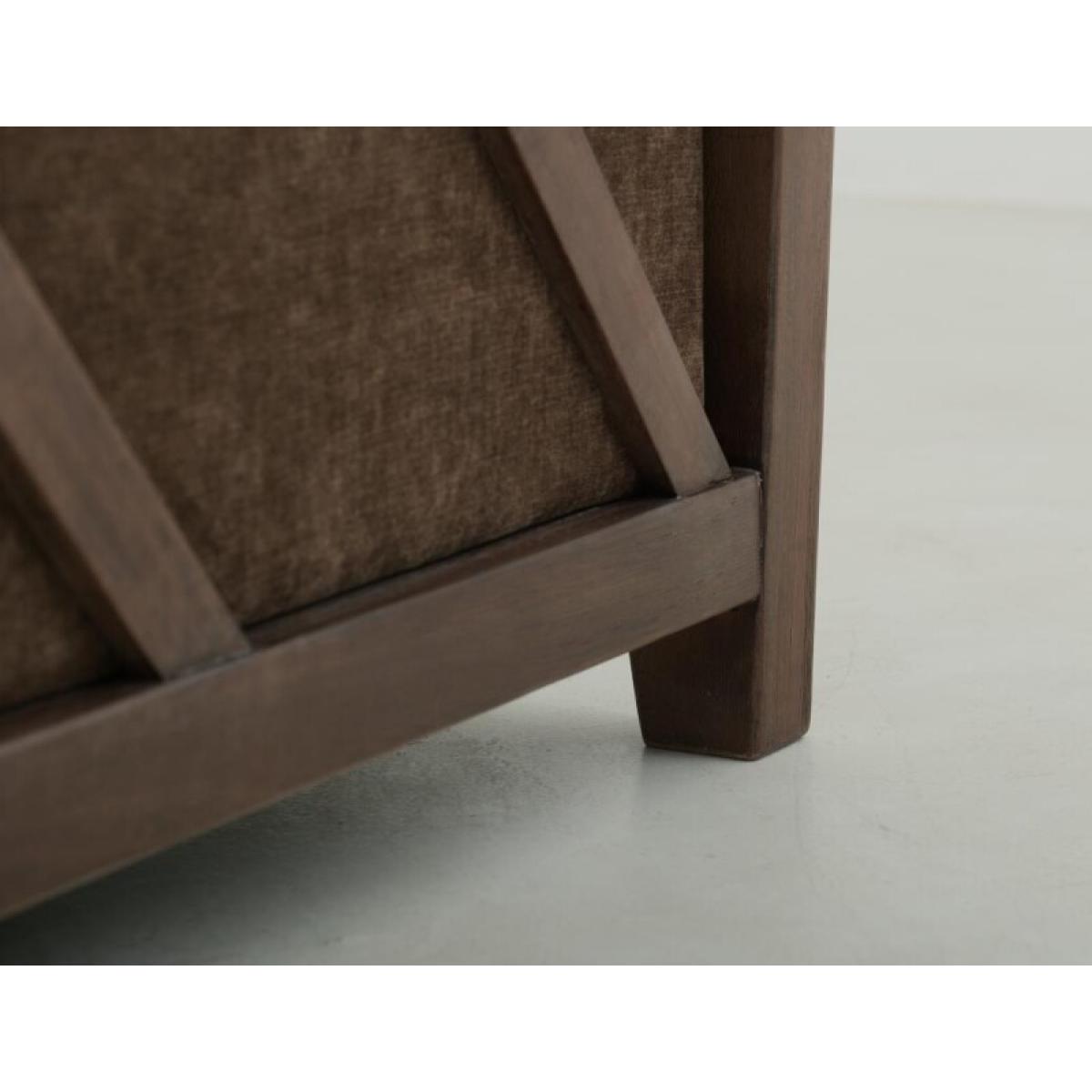 Wooden Frame, Upholstered Loveseat - Walnut - Image 7