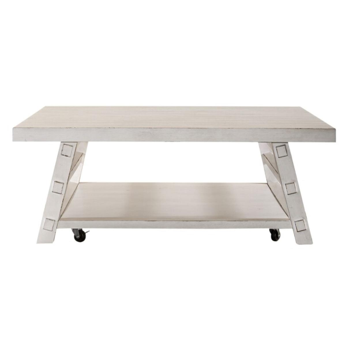Modern Farmhouse Oversized Square Cocktail Table - Image 4