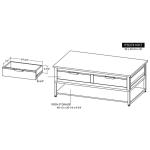 4 Drawer, 1 Shelf Cocktail Table - Dark Mita - Image 8
