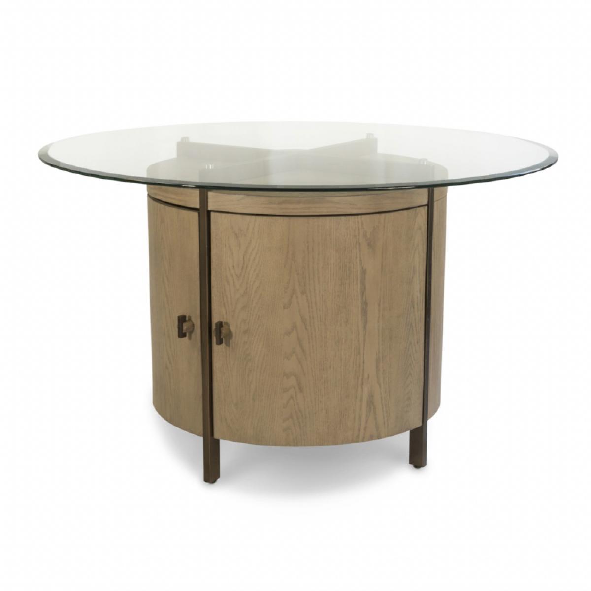 Rio Vista 54" Round Dining Table w/ Storage - Muted Earth Tones Clay Finish - Image 2