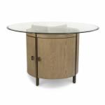 Rio Vista 54" Round Dining Table w/ Storage - Muted Earth Tones Clay Finish