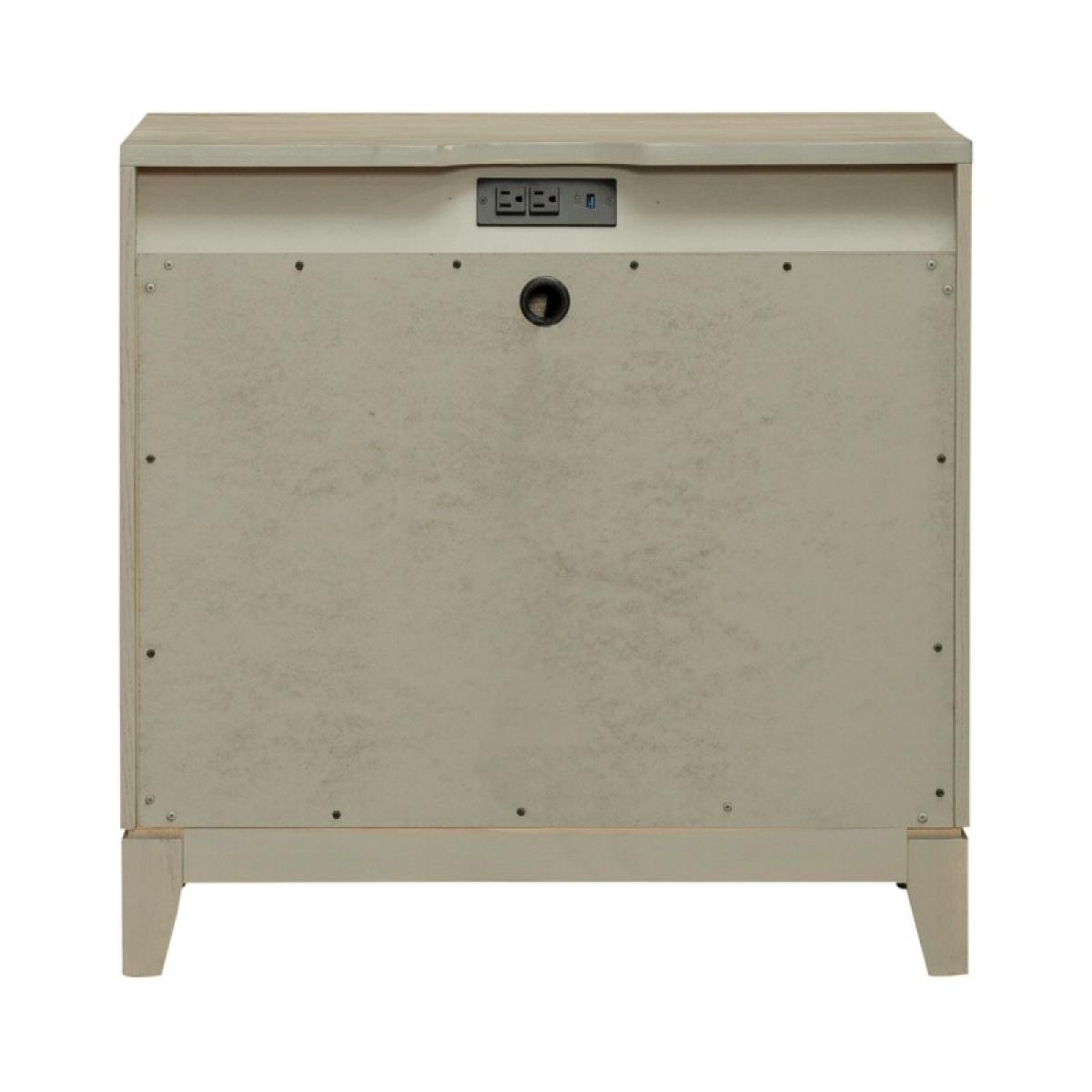 Brentwood 3 Drawer Nightstand w/ Charging Station - Image 6