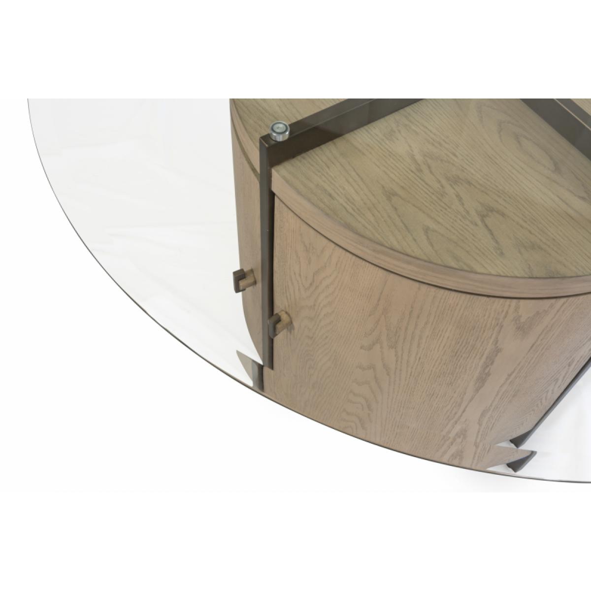 Rio Vista 54" Round Dining Table w/ Storage - Muted Earth Tones Clay Finish - Image 7